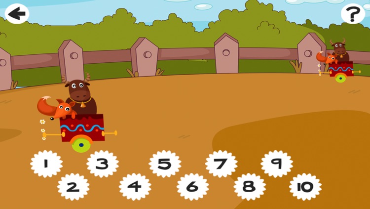 All Aboard! Counting Game for Children: learn to count 1 - 10 with Train and Animals