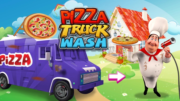 Pizza Truck Wash - Dirty, messy and dusty car washing and crazy clean up adventure game