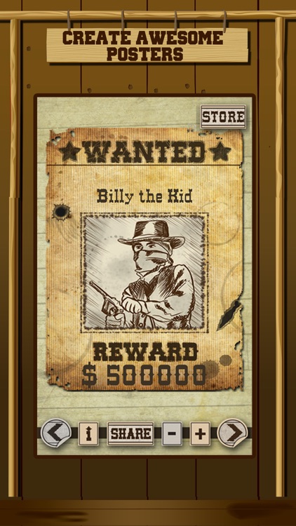 Wild West Wanted Poster Maker Pro - Make Your Own Wild West Outlaw Photo Mug Shots