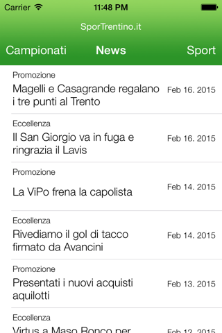 SporTrentino.it screenshot 2