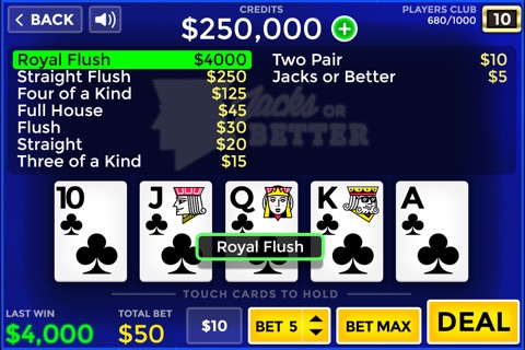 Lucky Video Poker - Free Video Poker Training and Simulation screenshot 2