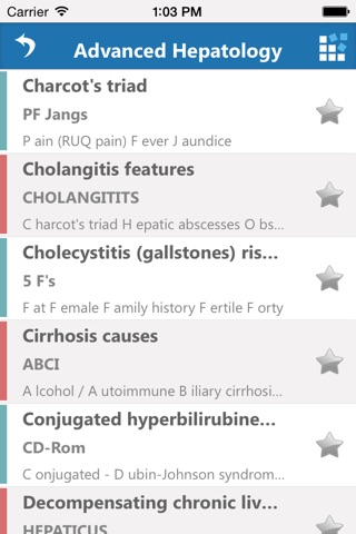 Gastroenterology Mnemonics screenshot 2