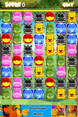A Jungle Match Mania - Interconnect Wild Emoji Animals To Win screenshot 4