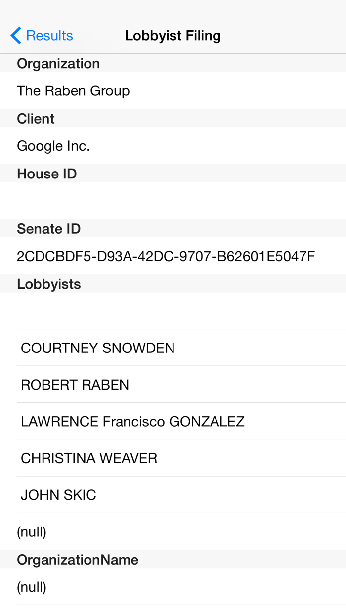 Lobbyist Lookup