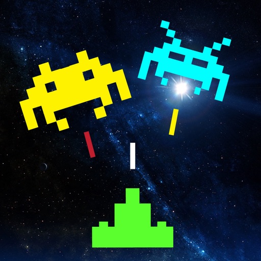 Arcade Defender : classic retro game with deep space shooting aliens