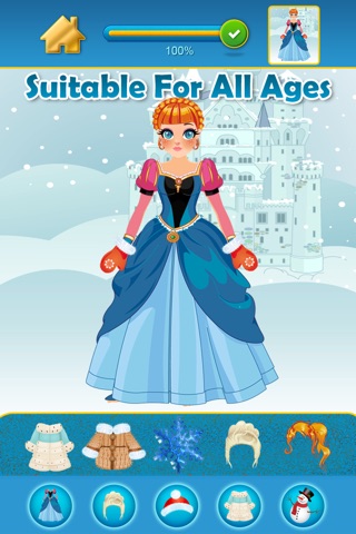 My Pretty Little Snow Princess Copy & Draw Game - Virtual World of Royal Beauty BFF Dress Up Club Edition - Free App screenshot 2