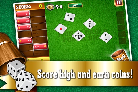 Monte Carlo Poker Dice FREE - Best VIP Addicting Yatzy Style Casino Game screenshot 2