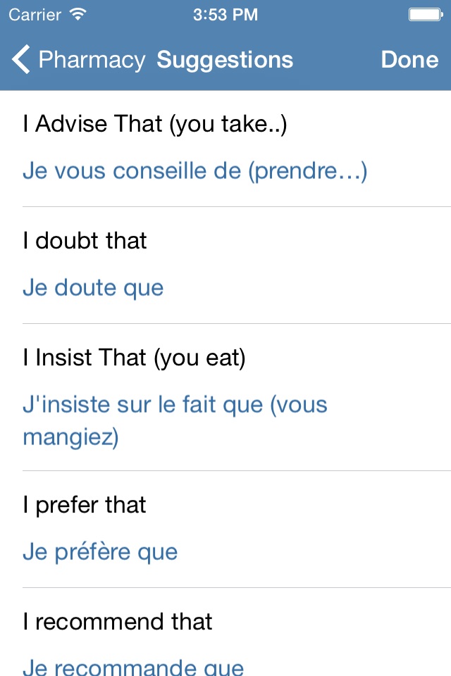 Medical French: Healthcare Phrasebook screenshot 4