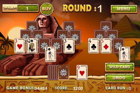 Ancient Egyptian Tri Tower Pyramid Solitaire screenshot 2