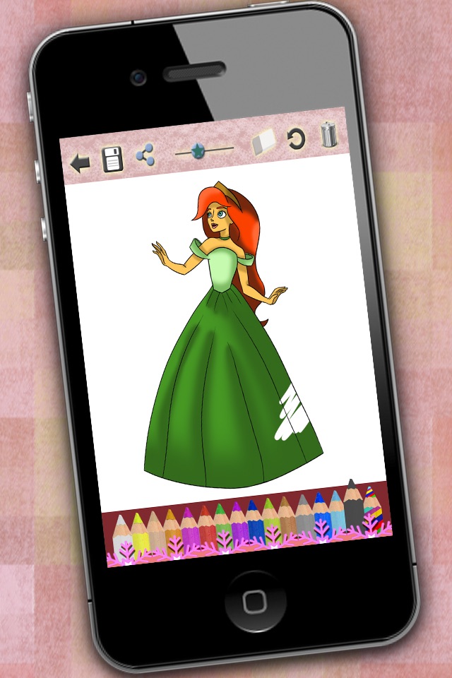 Dibujos para colorear princesas mágico screenshot 2