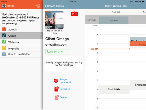 Fity Pro  - fitness personal trainer productivity and remote coaching app with client workout customization screenshot 4