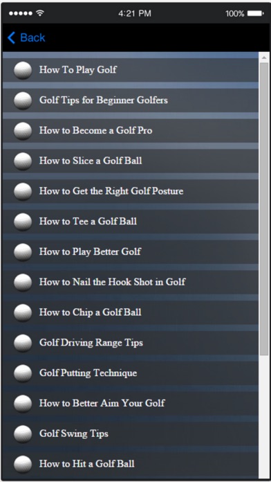 Golf Lessons and Inst... screenshot1