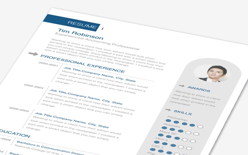 Resume Templates for Pages (by Kenny) thumbnail 3