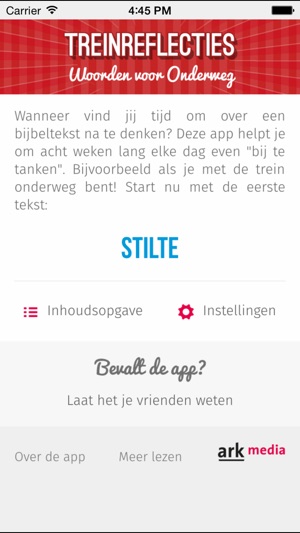 Bijbelapp Treinreflecties