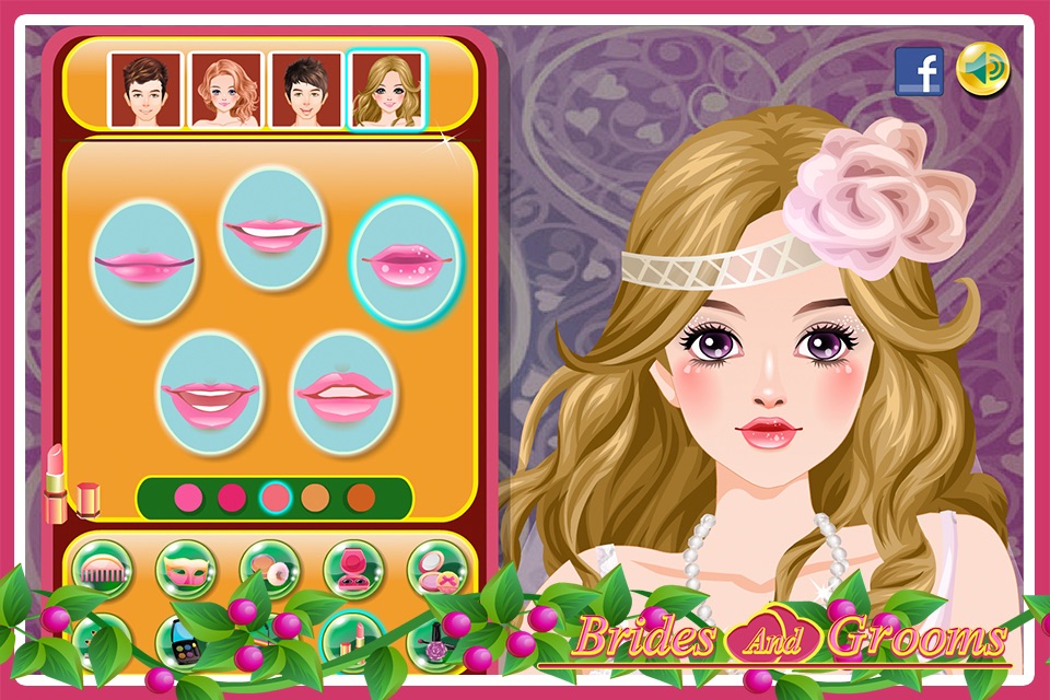 Bride and Groom - Fun wedding dress up and make up game with brides and grooms for kids screenshot 2