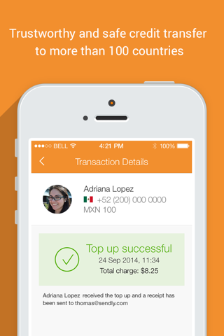 Sendly: Send top up to family and friends prepaid phones abroad by Rebtel screenshot 2