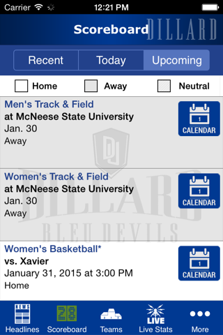 Dillard University Athletics screenshot 3