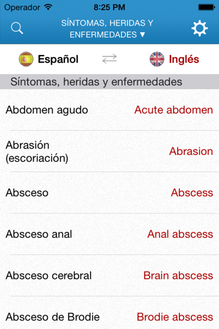 English-Spanish Medical Dictionary for Travelers screenshot 2