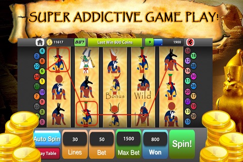 Egyptian Treasure Slots  - Casino Frenzy Ceasars Love of Alpha Bonus screenshot 3