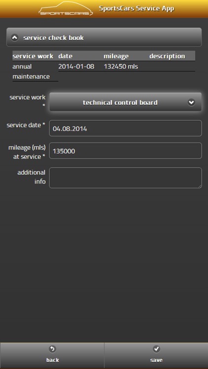 SportsCars service app screenshot-3