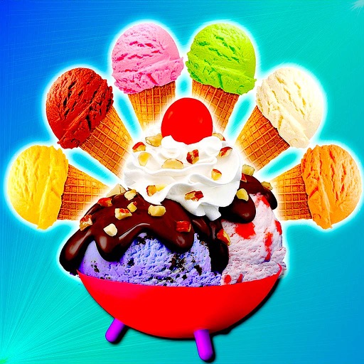 An Ice Cream Cone Sundae Maker! HD iOS App