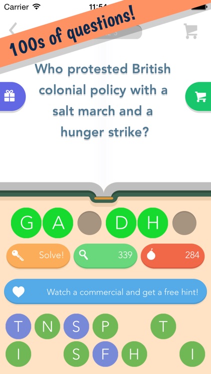 History Quiz - A Trivia Game About Famous People, Places and Events