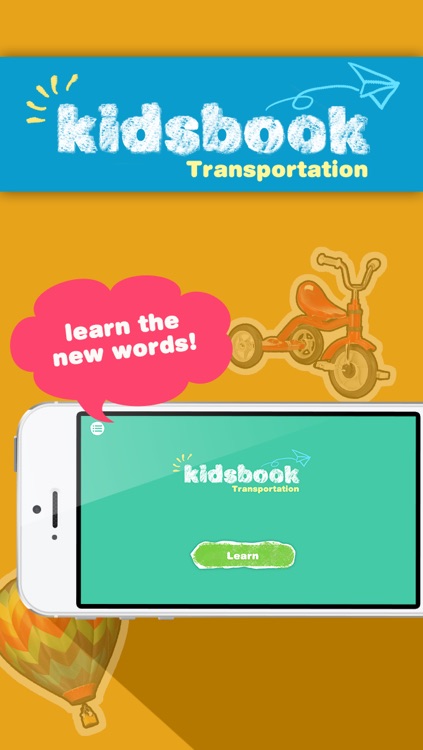 KidsBook: Transportations - HD Flash Card Game Design for Kids