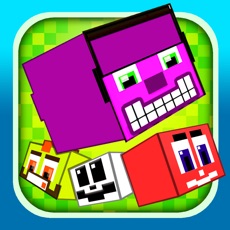 Activities of Funny Pixel Faces on Blocks Match 3 Puzzle Game
