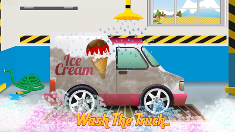 Ice Cream Truck Wash - Washing, cleaning & dirty car cleanup game screenshot-3