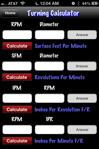 Machinist Calculator SFM screenshot 3