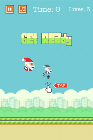 Aaaaaah! Flappy Santa screenshot 2