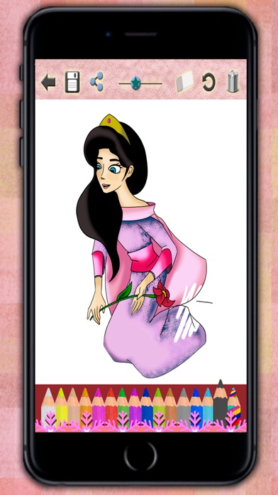 Screenshot #1 pour Dessins à peindre des princesses – pinceau magique
