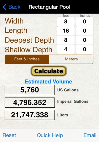 Pool Volume & Size screenshot 2