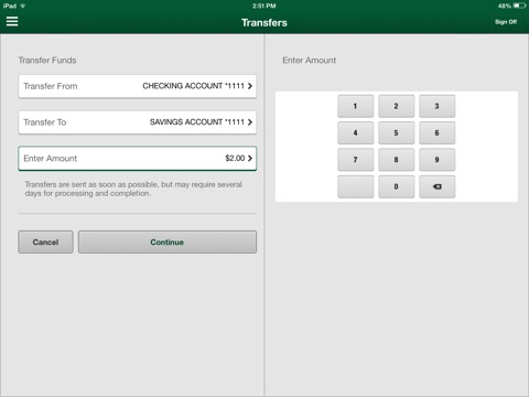 Bank of Marin Personal Mobile for iPad screenshot 2