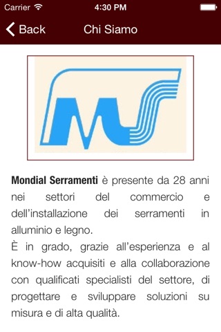 Mondial Serramenti screenshot 2