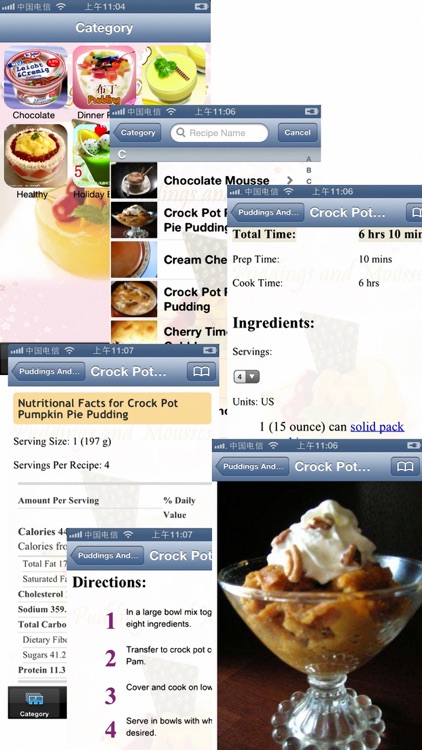 Pudding and Mousse Recipes