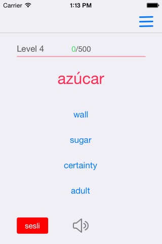 Spanish Vocabulary - Test and Learn screenshot 3