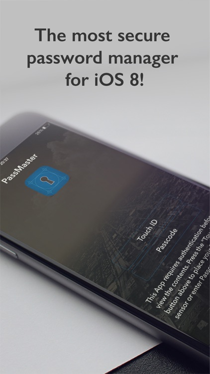 PassMaster - #1 Password Manager For iOS 8!