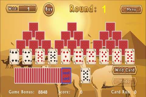 Egyptian Pyramid Solitaire - For Poker Players screenshot 2