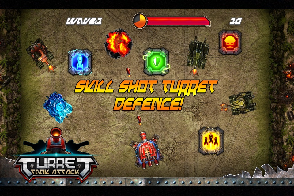 Turret Tank Attack - Skill Shoot-er Tower Defense Game Lite screenshot 2