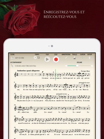 Sing Bizet – Habanera, Carmen (partition interactive de chant) screenshot 3