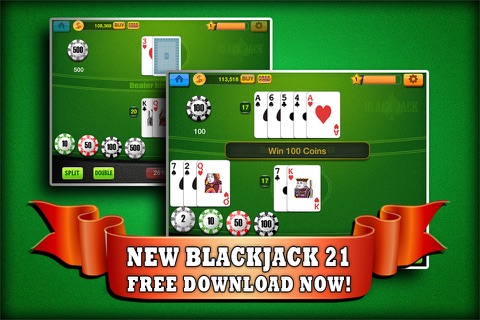 777 Blackjack 21 - Play no Deposit Casino Game for Free with Bonus Coins Daily ! screenshot 3