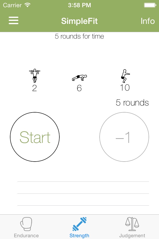 SimpleFitApp screenshot 2