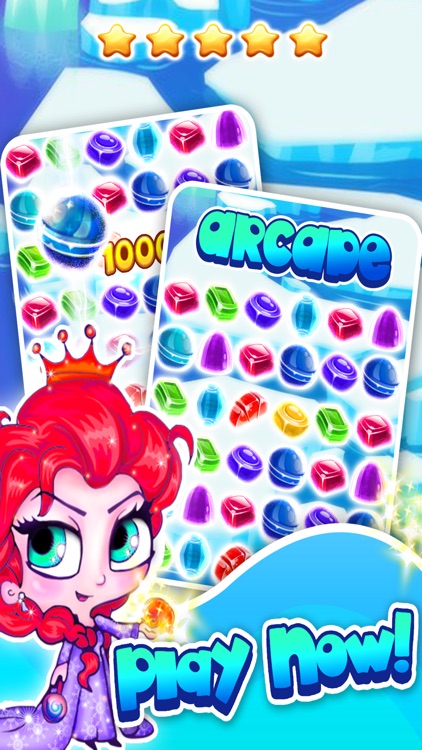 ``` Frozen Ice Queen Match-3``` - fun candy puzzle game for jewel mania'cs free screenshot-4