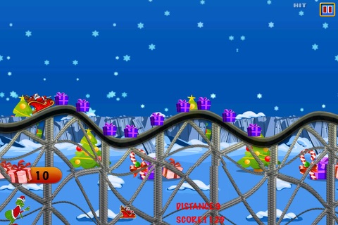 A Santa Roller Coaster Frenzy - Downhill Christmas Rollercoaster Game PRO screenshot 3