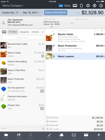 Quick Sale Pro Lite - Invoicing, Estimates & Inventory screenshot 2