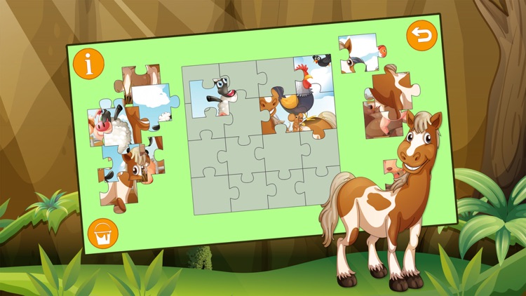 Kids Jigsaw Puzzle Horses - Free screenshot-4
