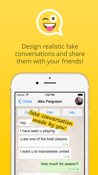 How to cancel & delete Prank - design fake conversations from iphone & ipad 1