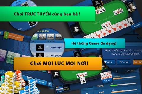 BEME - Game Đánh Bài Online tiến lên miền nam, phỏm, liêng, chắn, xâm, mậu binh screenshot 2