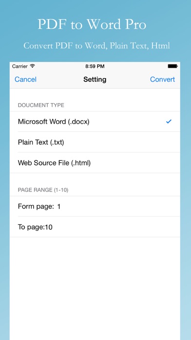 How to cancel & delete PDF2Word Edition - for Convert PDF to Word Document, PDF Viewer, File Manager from iphone & ipad 2